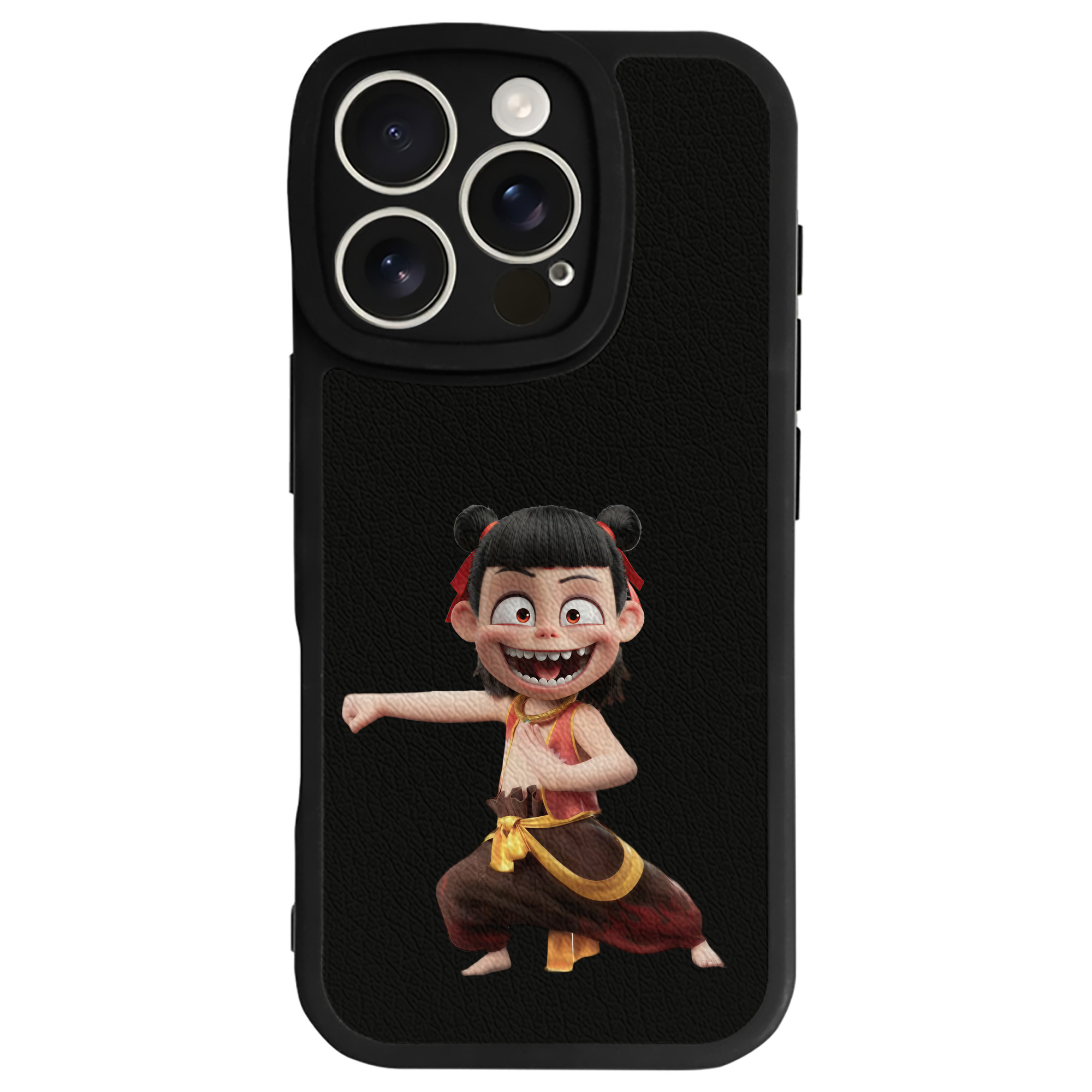 （画像用） Ne Zha 2 ナタ 魔童の大暴れ 【iPhone 16シリーズ対応】シリコンスマホケース（レザー調） 材質：シリコン